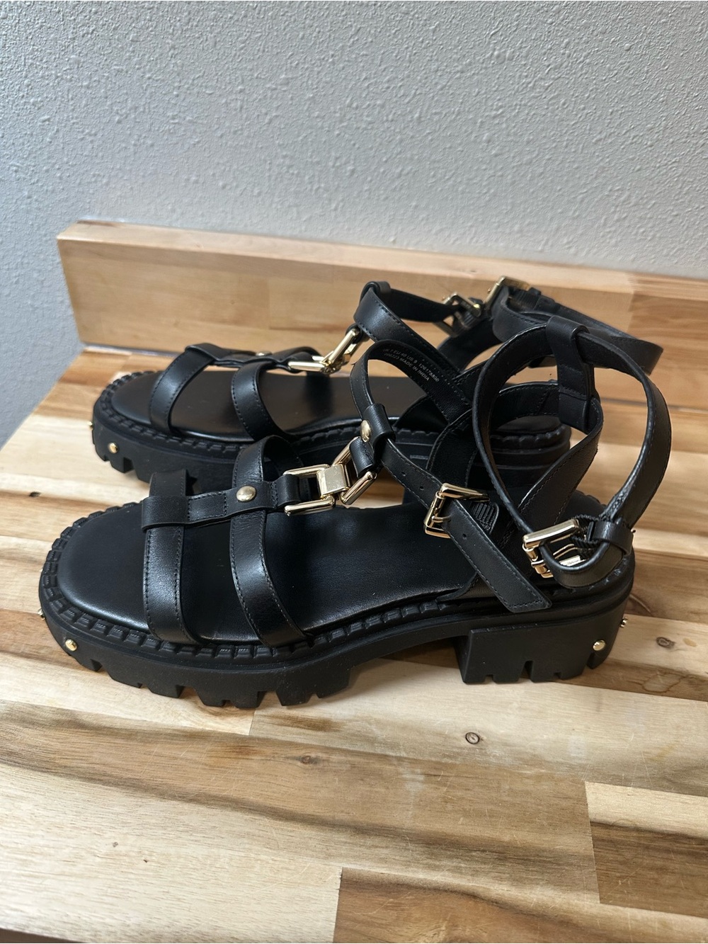 ASOS Forrest  Chunky-Strap Leather Sandals  new sz9 - Picture 4 of 13